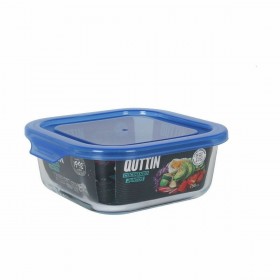 Porta pranzo Ermetico Quttin Azzurro Trasparente 750 ml (6 Unità)