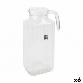 Boccale con Coperchio e Dosatore La Mediterránea Chrysler 1,8 L Vetro (6 Unità)