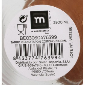 Vaso La Mediterránea 2,9 L Vetro (6 Unità)