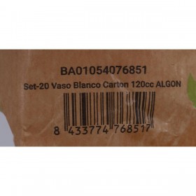 Set di Bicchieri Algon Monouso Cartone Bianco 20 Pezzi 120 ml (24 Unità)