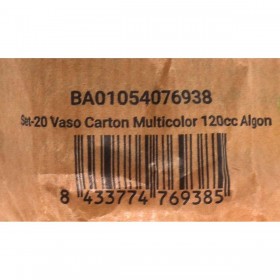 Set di Bicchieri Algon Monouso Cartone Multicolore 20 Pezzi 120 ml (24 Unità)