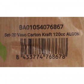 Set di Bicchieri Algon Monouso carta kraft 20 Pezzi 120 ml (24 Unità)