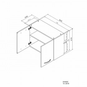 Mobile da cucina Oslo Bianco 80 x 36 x 58 cm