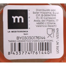 Vaso La Mediterránea Ermetico Vetro 100 ml (48 Unità)