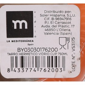 Vaso La Mediterránea Ermetico Vetro 750 ml (12 Unità)