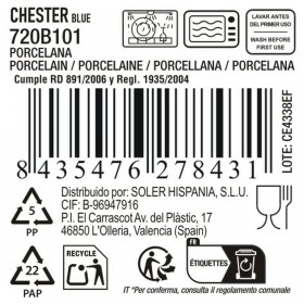 Vassoio per aperitivi La Mediterránea Chester Azzurro Ovale 20 x 11 x 1,5 cm (18 Unità)