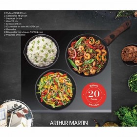Batteria da Cucina Arthur Martin 20 Pezzi