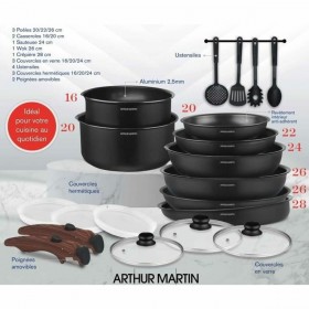 Batteria da Cucina Arthur Martin 20 Pezzi