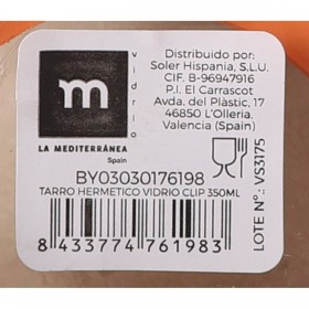 Vaso La Mediterránea Ermetico Vetro 350 ml (12 Unità)