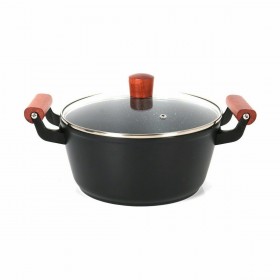 Casseruola con coperchio in vetro Quttin Doha 34 X 24 X 13 CM (4 Unità)