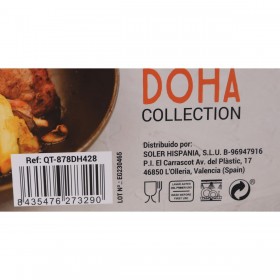 Padella griglia strisce Quttin Doha Alluminio Forgiato 39 x 28 x 15 cm (6 Unità)