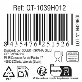 Teglia da Cucina Quttin 700 ml Vetro Ovale (6 Unità)
