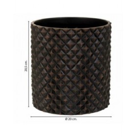 Vaso Alexandra House Living Marrone Poliresina 20 x 20 x 20 cm