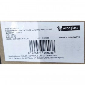 Bicchiere Arcoglass Linoc 470 ml (12 Unità)