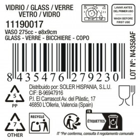 Bicchiere La Mediterránea Milan 275 ml (48 Unità)