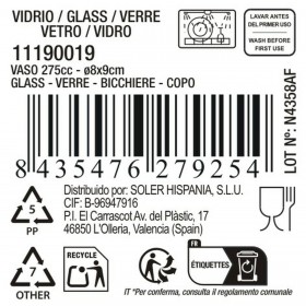 Bicchiere La Mediterránea Largie 275 ml (48 Unità)