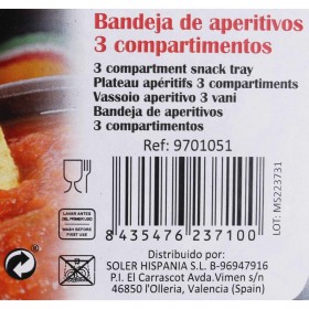 Vassoio per aperitivi Privilege 22 x 19,5 x 2 cm (18 Unità)