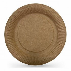 Set di piatti Algon Monouso carta kraft 12 Pezzi 18 cm (24 Unità)
