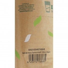 Set di Bicchieri Algon Monouso carta kraft 50 Pezzi 120 ml (20 Unità)