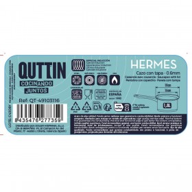 Casseruola con Coperchio Quttin Hermes 1,8 L Acciaio (8 Unità)
