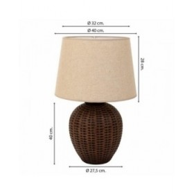 Lampada da tavolo Alexandra House Living Marrone Poliresina 220-240 V 27 x 40 x 27 cm