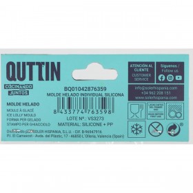 Stampo per Gelati Quttin Individuale Silicone 11,5 x 6,5 x 3 cm (36 Unità)