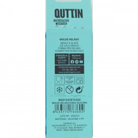 Stampo per Gelati Quttin Doppia Silicone 11,5 x 13,3 x 3 cm (24 Unità)
