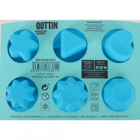 Stampo per Gelati Quttin Forme Silicone 18 x 5,3 x 12,3 cm (24 Unità)