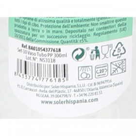 Set di bicchieri riutilizzabili Algon A tubo Trasparente 10 Pezzi 300 ml (50 Unità)