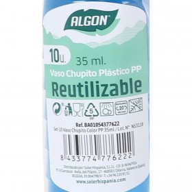 Set di Bicchierini da Chicchetto Algon Riutilizzabile 10 Pezzi 35 ml (50 Unità)