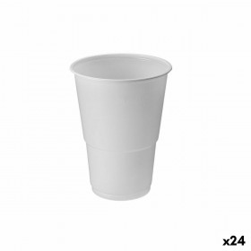Set di bicchieri riutilizzabili Algon Plastica Bianco 15 Pezzi 330 ml (24 Unità)