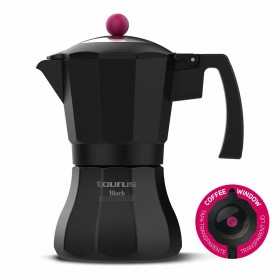 Caffettiera Italiana Taurus KCP9006I 6T Nero Alluminio 6 Tazze