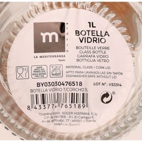 Bottiglia di Vetro La Mediterránea Vetro 1 L (24 Unità)