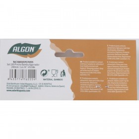 Set di Spiedini per Barbecue Algon Bambù 100 Pezzi 24 cm (12 Unità)