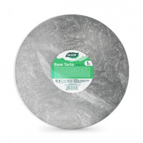 Base per torta Algon Argentato 40 x 40 x 1,5 cm Rotondo (12 Unità)