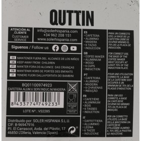 Caffettiera Italiana Quttin Alluminio 6 Tazze (6 Unità)