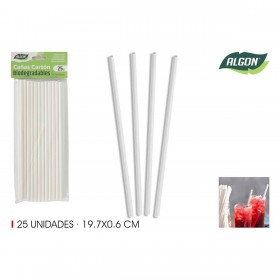 Cannuccia Riutilizzabile Algon 19,7 x 0,6 cm 25 Pezzi 24 Unità