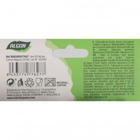 Cannuccia Riutilizzabile Algon Nero 19,7 x 0,8 cm 20 Pezzi 24 Unità