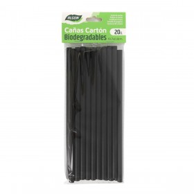 Cannuccia Riutilizzabile Algon Nero 19,7 x 0,8 cm 20 Pezzi 24 Unità