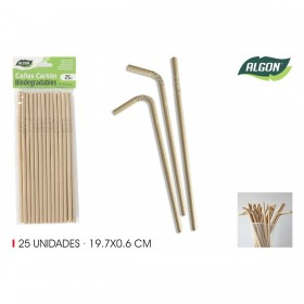 Cannuccia Riutilizzabile Algon 19,7 x 0,6 cm 25 Pezzi 24 Unità