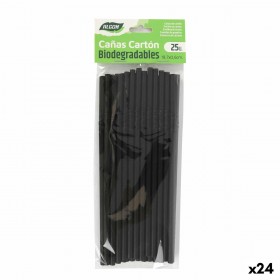 Cannuccia Riutilizzabile Algon Nero 19,7 x 0,6 cm 25 Pezzi 24 Unità
