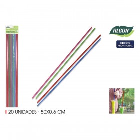 Cannuccia Riutilizzabile Algon 50 x 0,6 cm 20 Pezzi 24 Unità