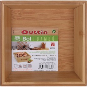 Ciotola per Aperitivi Quttin Bambù 16 x 16 x 5 cm (12 Unità)