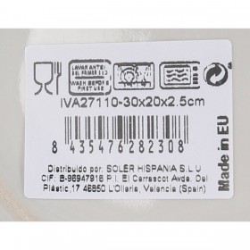 Vassoio per aperitivi La Mediterránea Ivar Ovale 30 x 20 x 2,5 cm (12 Unità)