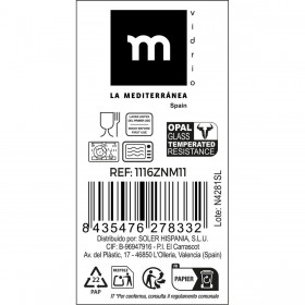Piatto da Dolce La Mediterránea Coup basic ø 18 x 2,5 cm (48 Unità)