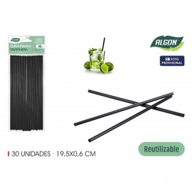 Cannuccia Riutilizzabile Algon Plastica 19,5 cm 6 mm 30 Pezzi 24 Unità