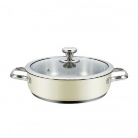 Casseruola con coperchio Haeger PA-24L.009A Beige Ø 24 cm