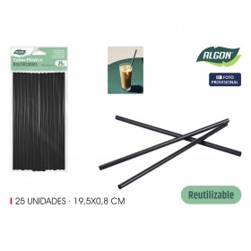 Cannuccia Riutilizzabile Algon Plastica 19,5 cm 8 mm 25 Pezzi 24 Unità