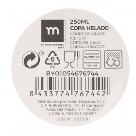 Coppa per Gelati e Frullati La Mediterránea 0,25 L (24 Unità)