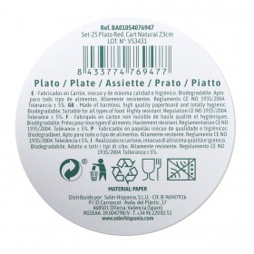 Set di piatti Algon 23 cm 25 Pezzi (18 Unità)